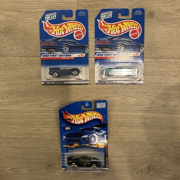 Hot Wheels Lot Of 3 Jaguar Diecast Cars 1:64 NIB